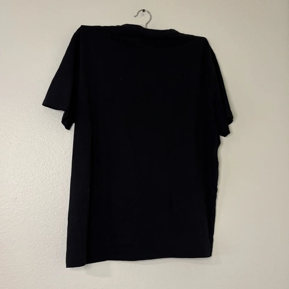 Calvin Klein Men Black Front Logo Graphic Short Sleeve T-shirt